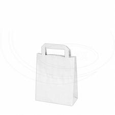 papírová taška bílá 180 + 80 x 220 mm