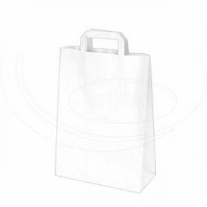 papírová taška bílá 260 + 140 x 320 mm