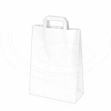 papírová taška bílá 260 + 120 x 360 mm
