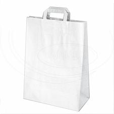 papírová taška bílá 320 + 150 x 430 mm