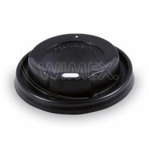  víčko zvýšené na papírový kelímek černé Ø 80mm - 100ks