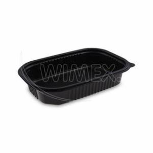 PP menu vanička nedělená černá 221x151mm-850ml-50ks